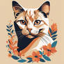 Floral Cat Portrait Flowers (4)