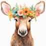 Floral Baby Moose Nursery Illustration (27)