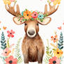 Floral Baby Moose Nursery Illustration (29)