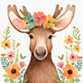 Floral Baby Moose Nursery Illustration (31)