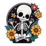 Cute floral kawaii skeleton (3)