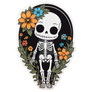 Cute floral kawaii skeleton (6)