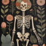 Botanical Skeleton Vintage Flowers Painting (13)