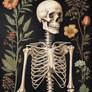 Botanical Skeleton Vintage Flowers Painting (17)