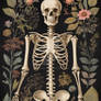 Botanical Skeleton Vintage Flowers Painting (35)