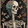Botanical Skeleton Vintage Flowers Painting (37)