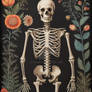 Botanical Skeleton Vintage Flowers Painting (55)