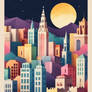 Madrid City Travel Poster Spain Low Poly (7)