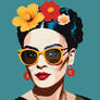 Frida Kahlo Floral Pop Art Portrait (12)