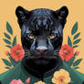 Floral Black Panther Portrait In A Suit (18)