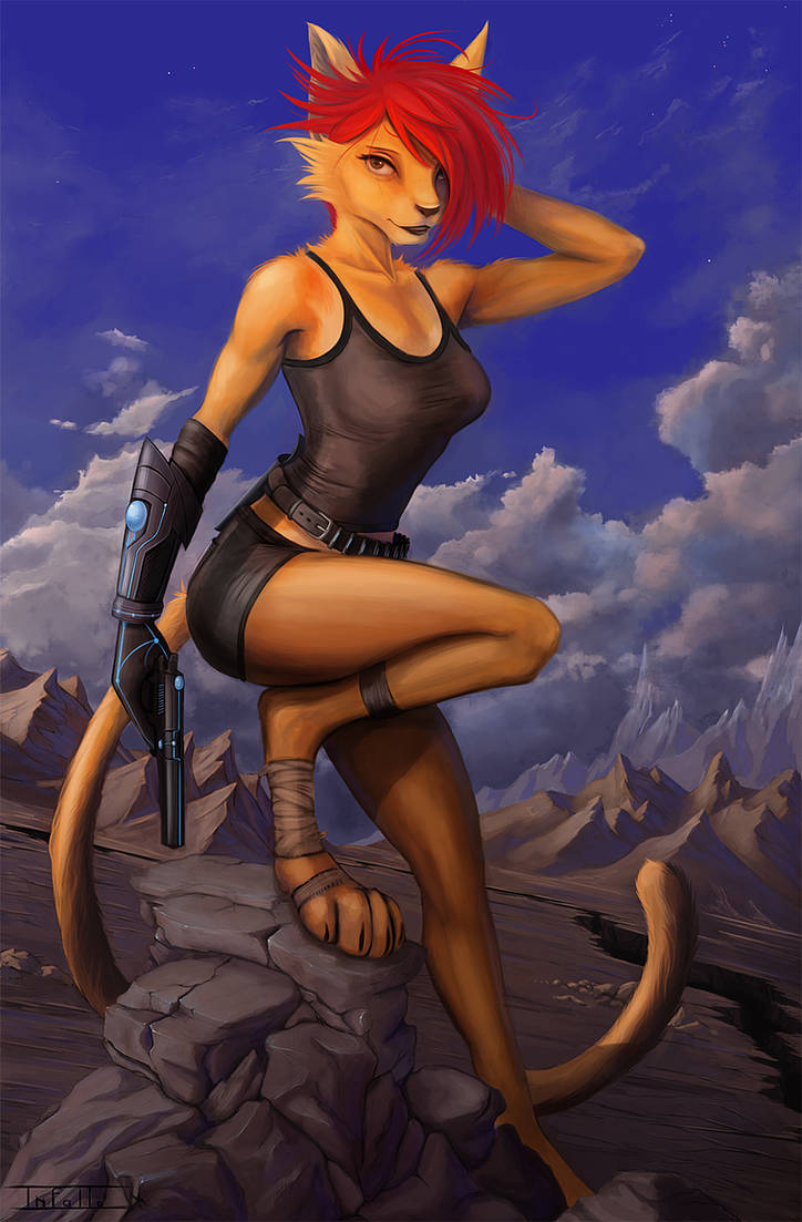 posing for a photograph on alien shores by Infalle posing for a photograph on alien shores by Infalle