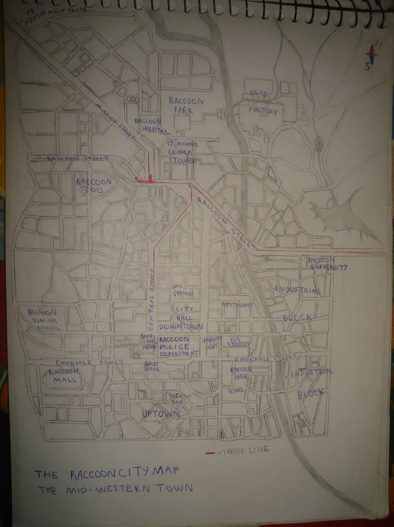 Map Racoon City Raccoon City Map by phscarface on DeviantArt