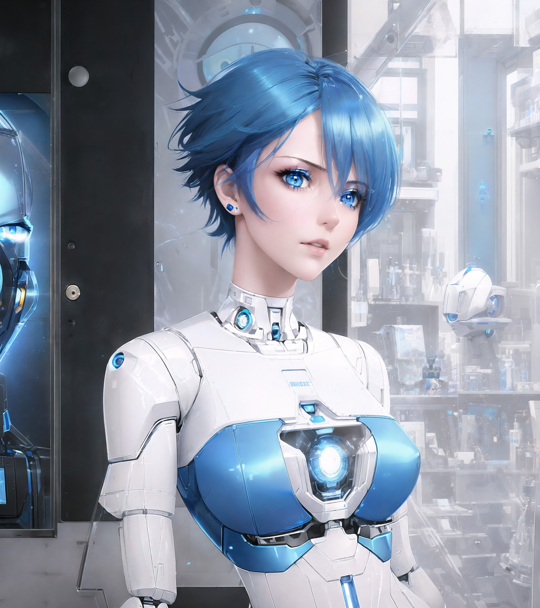 Ai-Chan, robot android, cyborg girl 5 by Artihart on DeviantArt