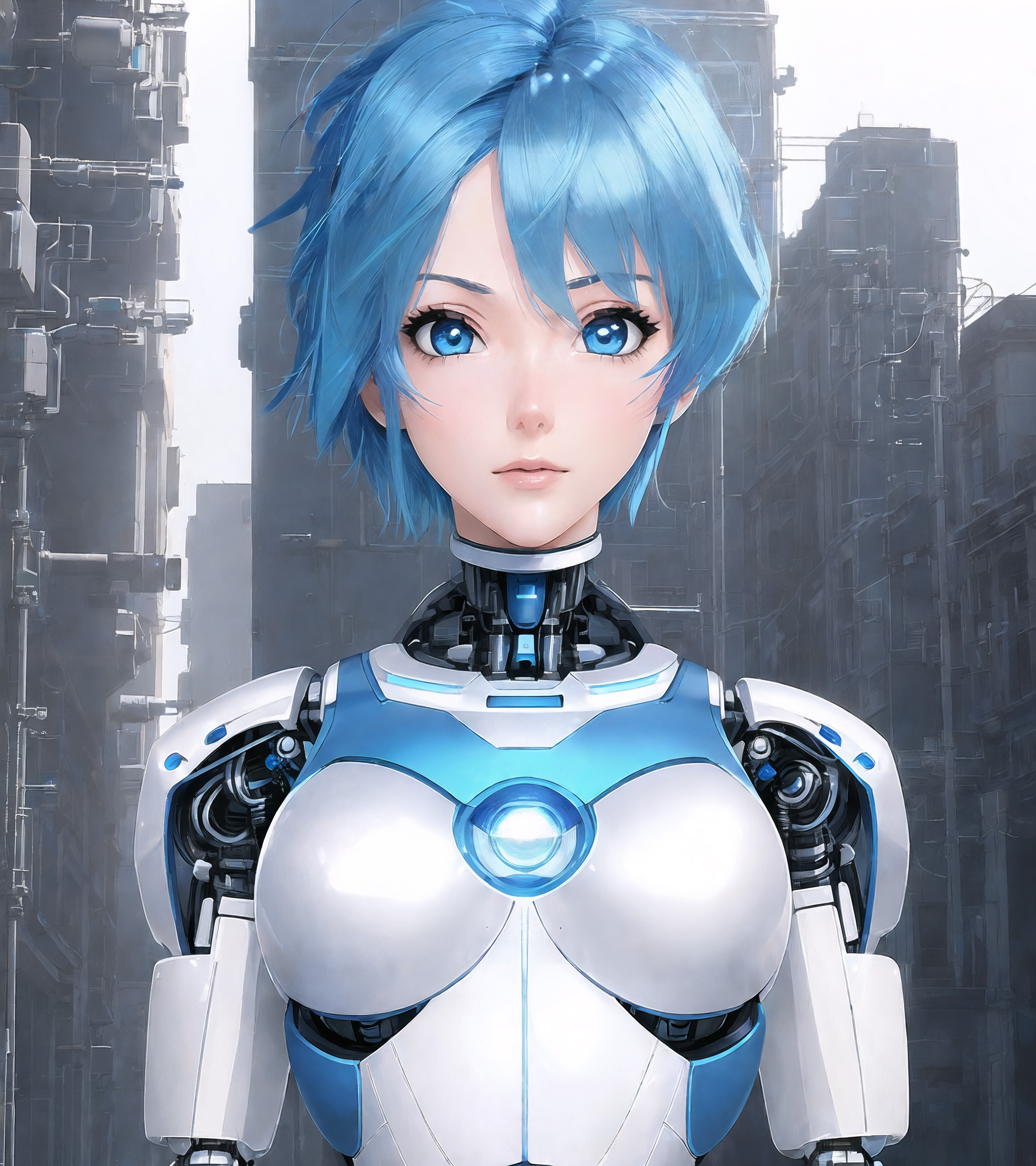 Ai-Chan, robot android, cyborg girl 7 by Artihart on DeviantArt