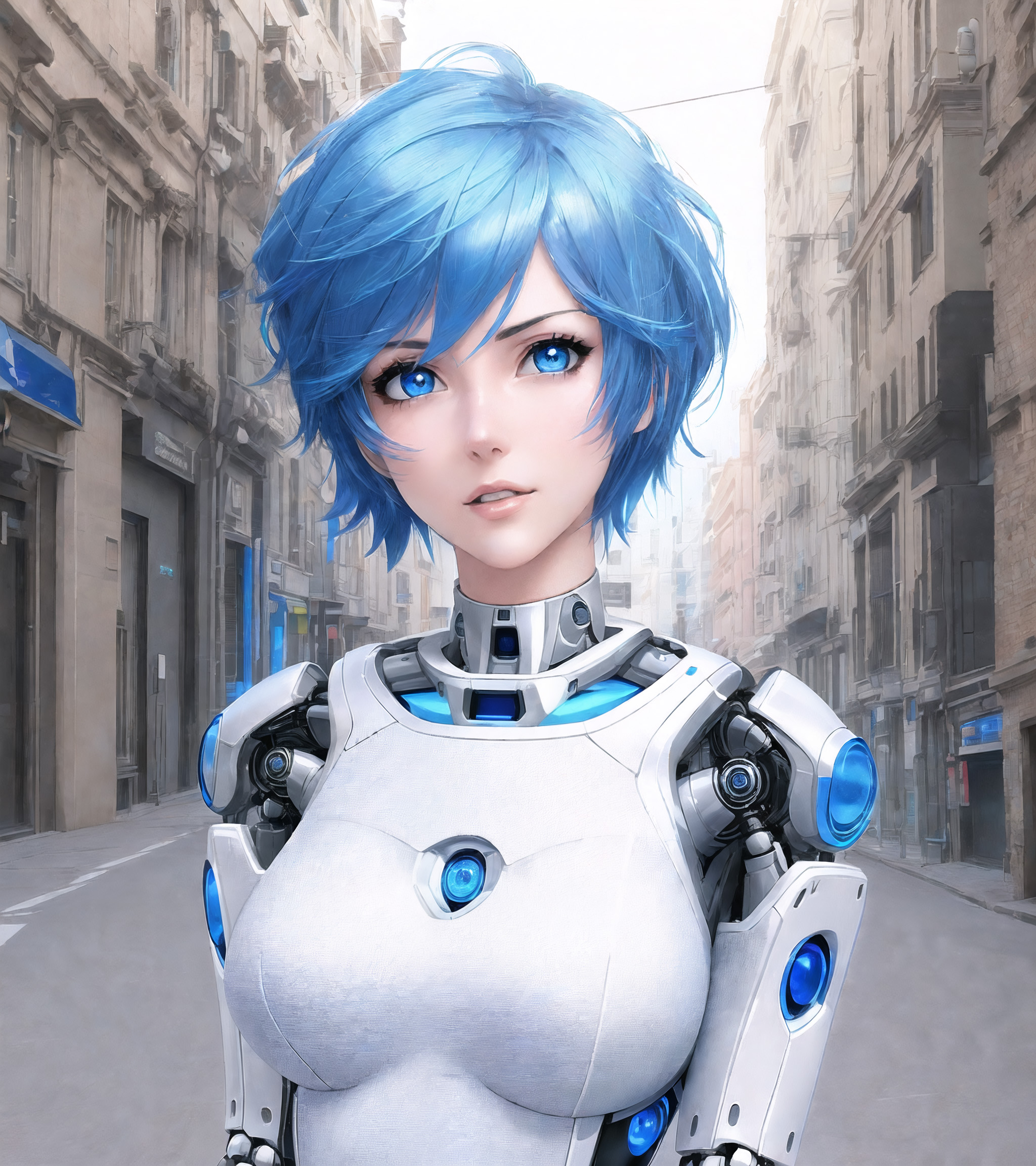 Ai-Chan, robot android, cyborg girl 11 by Artihart on DeviantArt