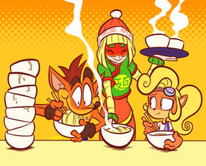 Crash, Coco, and Min Min