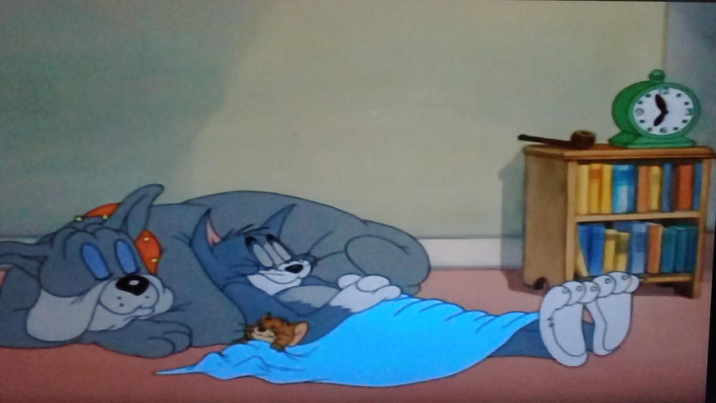 Tom, Jerry and Spike Sleeping by SmashGamer16 on DeviantArt