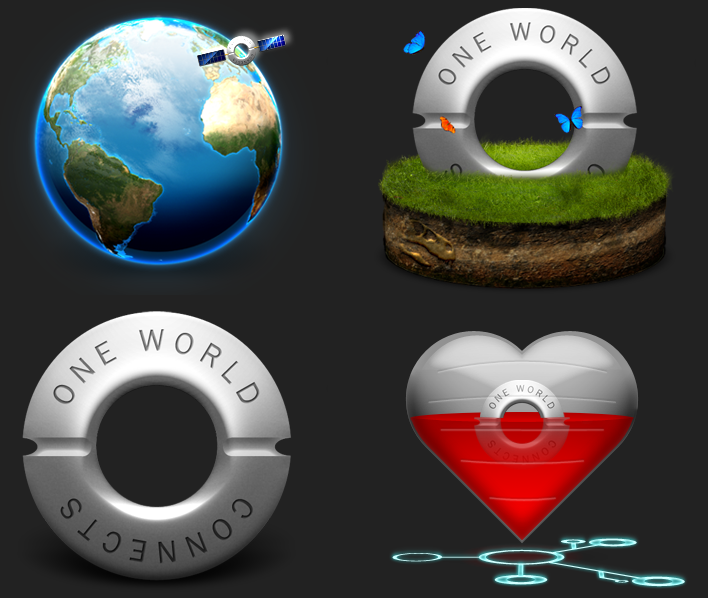 One World Connects Icons