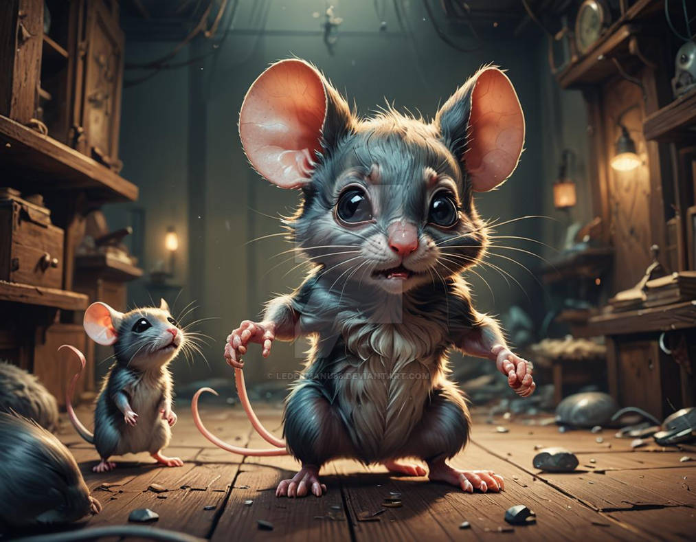 Strong Mice Strong Mouse protects his Son from Cat (3) by Ledermanu56 on DeviantArt