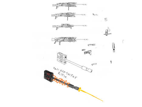 Rail gun sniper rifle concept