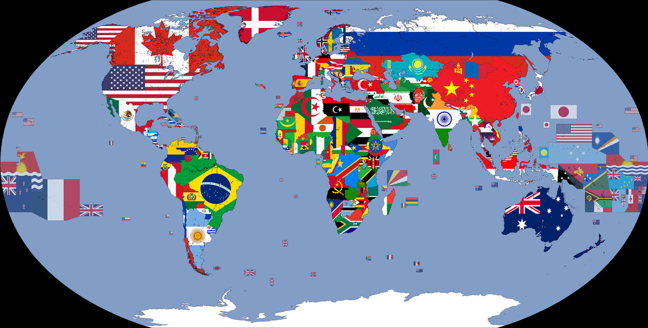 Flag Map of The World V1 by CodingYT on DeviantArt