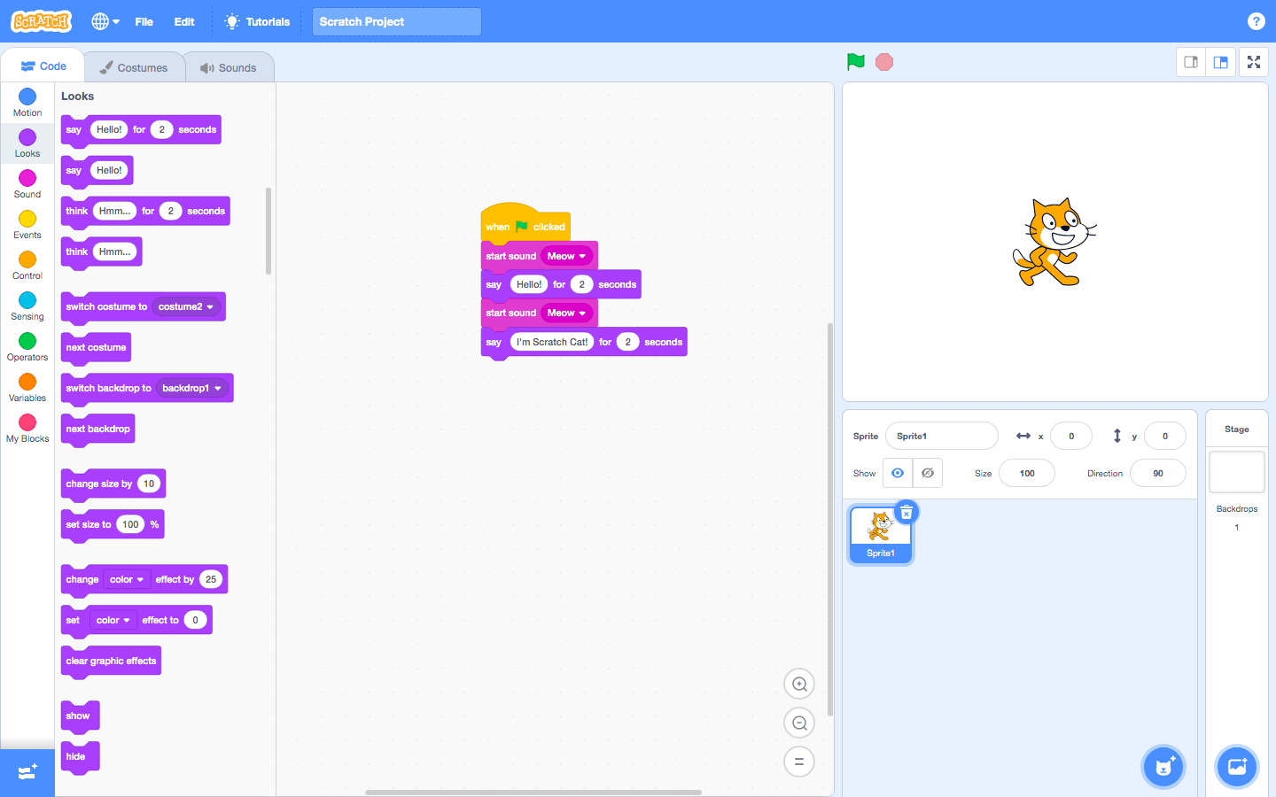 An example of the Scratch Offline Editor by CodingYT on DeviantArt
