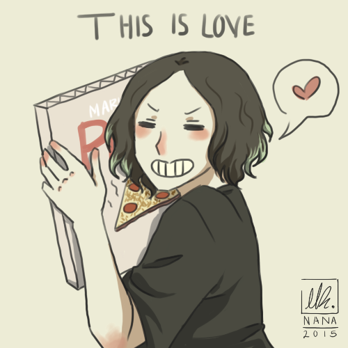 Tomoya and his Pizza