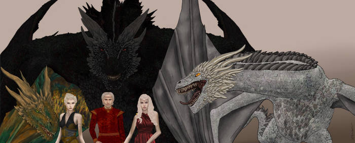 Visenya, Aegon and Rhaenys Targaryen 