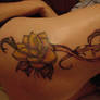 Lotus and a trebel clef tattoo
