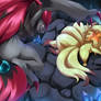 A Fight Between Ninetales And Zoroark