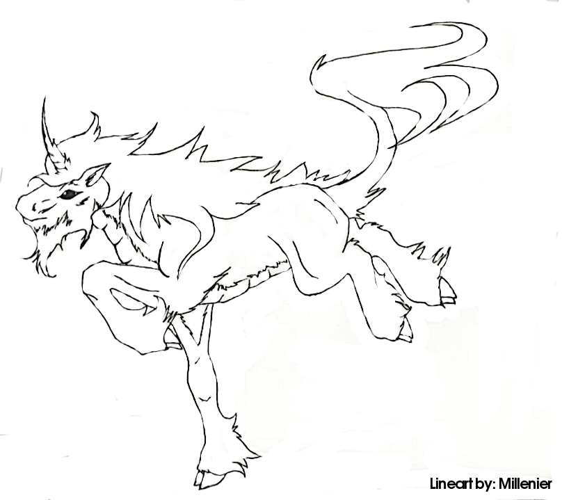 Unicorn Coloring Page by Millenier on DeviantArt
