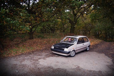 Austin Metro, on the floor.