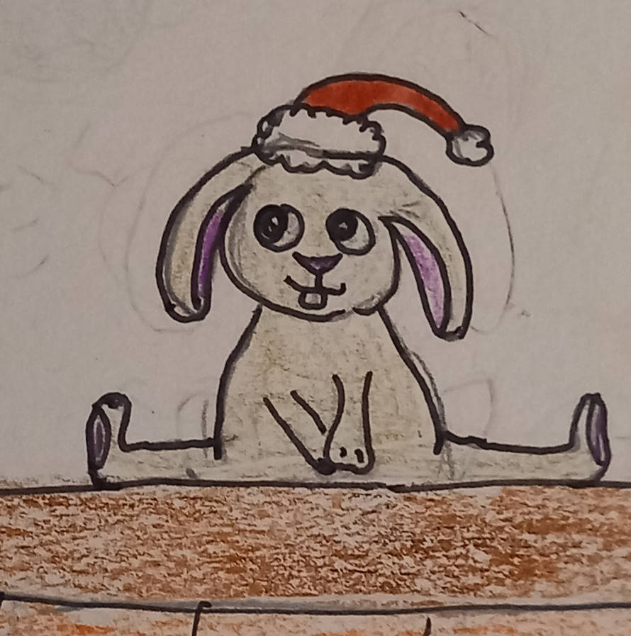 Cute christmas rabbit by Lirishappy23 on DeviantArt
