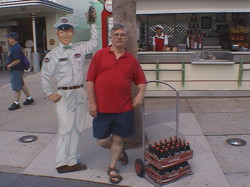 My Dad at Coca-Cola display