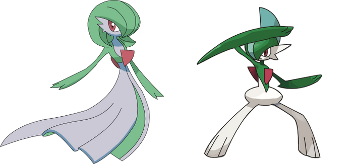 Gallade and Gardevoir