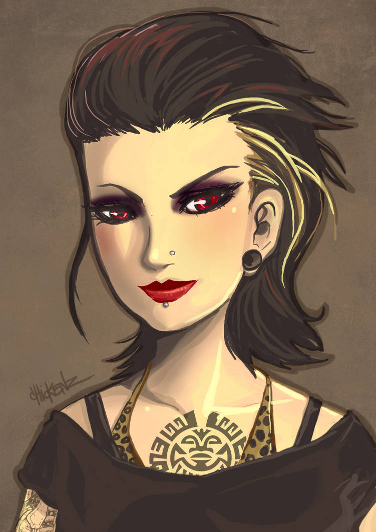 EMO CUTE GIRL. by ChickenzPunk on DeviantArt