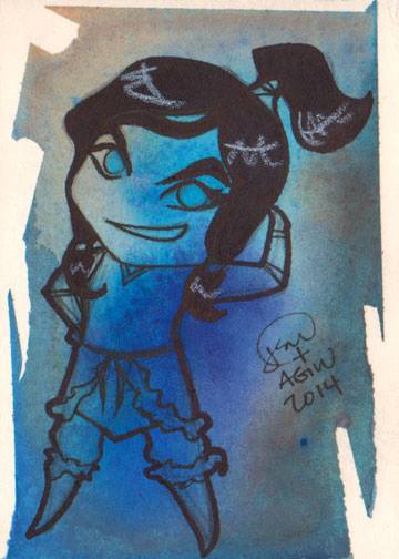 chibi sketchcard korra