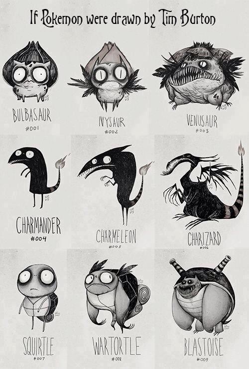 element enorm terning Pokemon In Tim Burton Style by RainbowStarDrops on DeviantArt