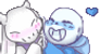 Undertale: Cute couple icon (torielxsans)