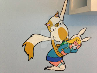 Adventure Time Mural - Fionna and Cake