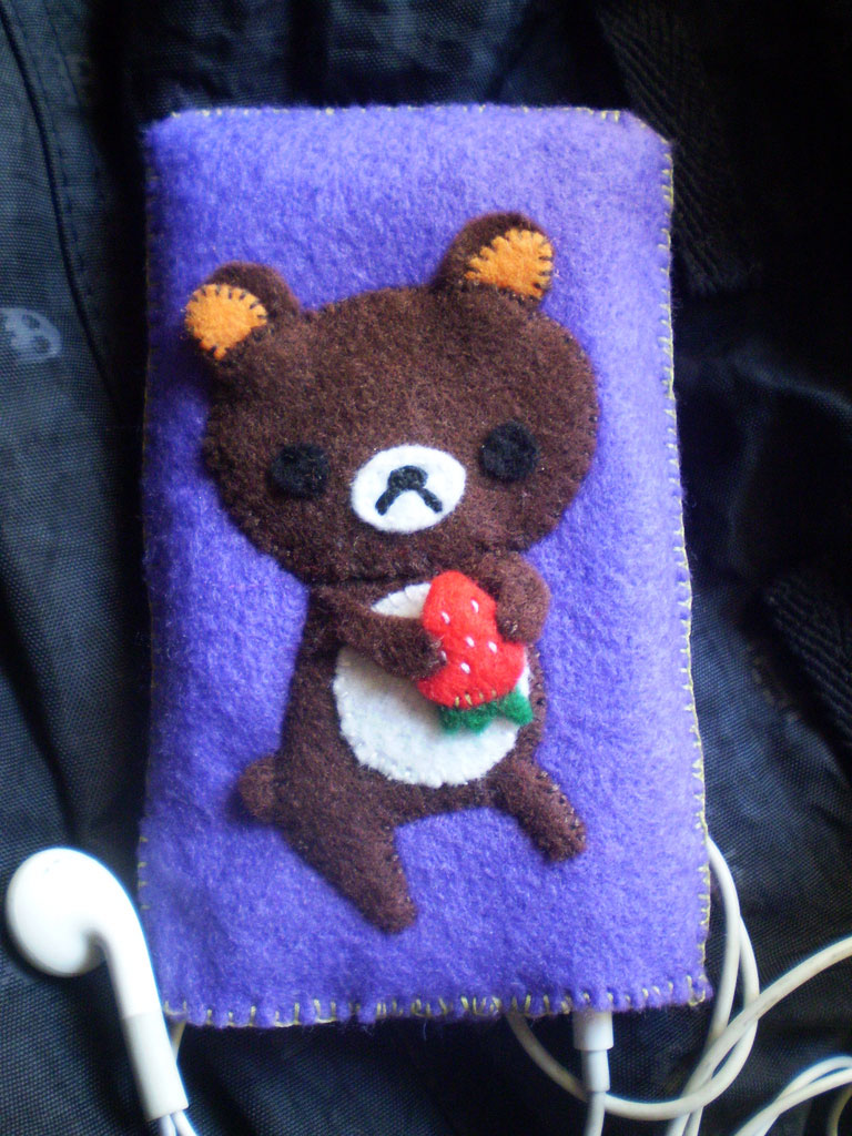 Rilakkuma handmaded felt ipod sock