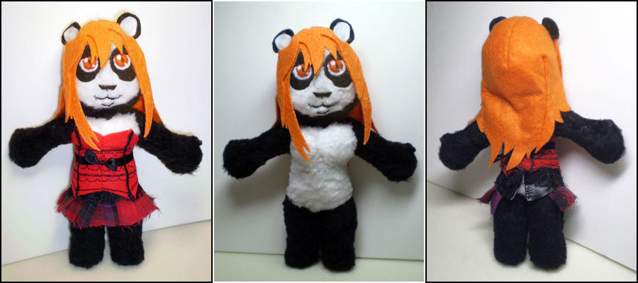 Commission: Capi-Panda fursona plushie