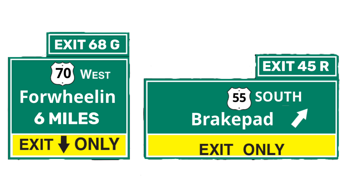 Cars on the Road - Highway Sign #4 by PixarAnimation on DeviantArt