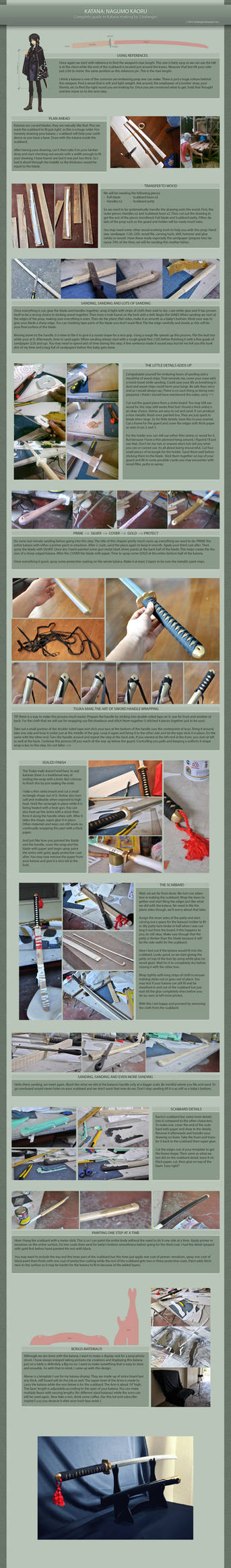 Hakuouki: Nagumo Kaoru's Katana Tutorial by 23rdAngel