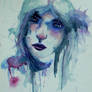 Abstract watercolor portrait 2
