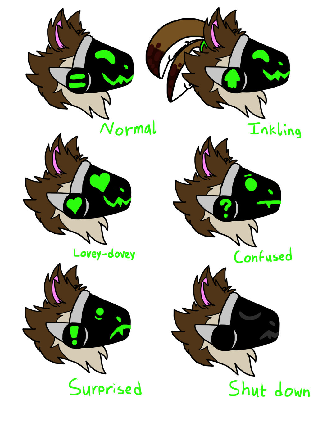 Some Protogen Tiny Expressions by vaporeon1511 on DeviantArt