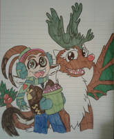 Inkling Tiny and His Reindeer Dragon