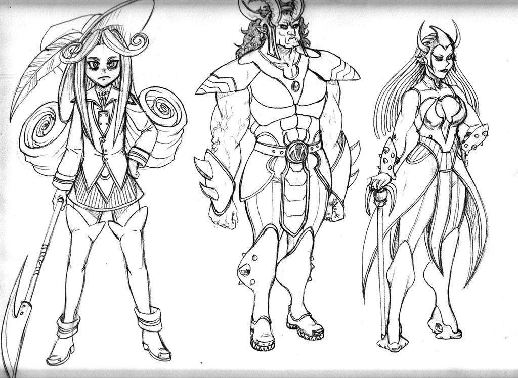 Fantasy sketches 12 by Ragathol on DeviantArt