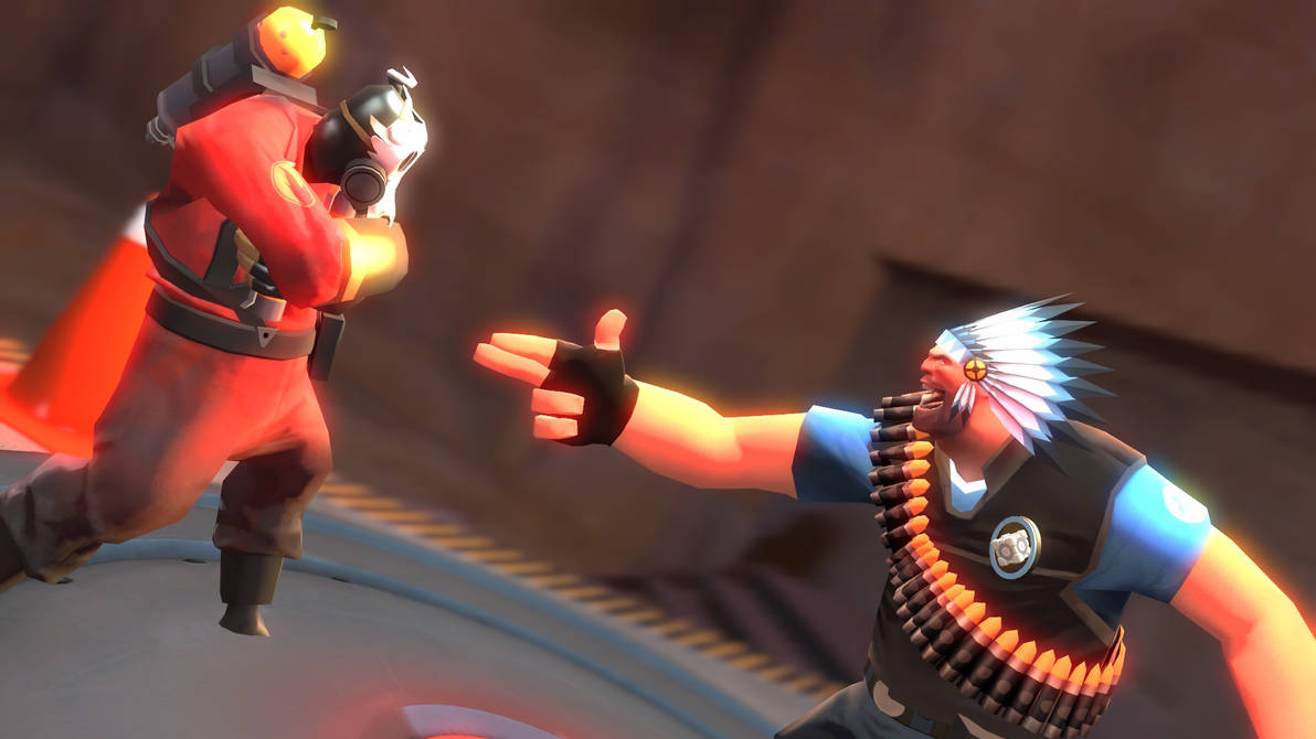 Pyro and Heavy by dragonbanshee on DeviantArt