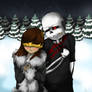 Flowerfell Frisk x Underfell Sans